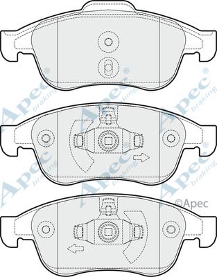 APEC PAD1669 - Kit de plaquettes de frein, frein à disque cwaw.fr