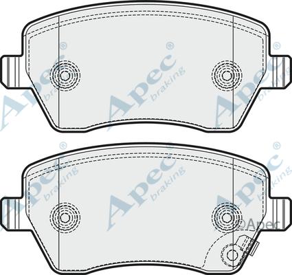 APEC PAD1664 - Kit de plaquettes de frein, frein à disque cwaw.fr