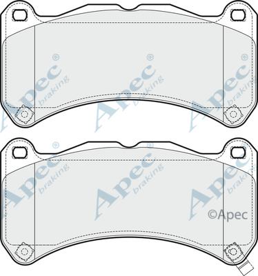 APEC PAD1666 - Kit de plaquettes de frein, frein à disque cwaw.fr