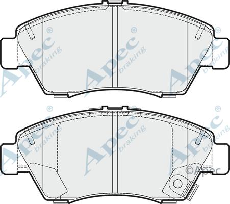 APEC PAD1660 - Kit de plaquettes de frein, frein à disque cwaw.fr