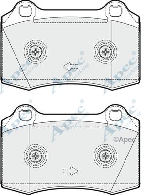 APEC PAD1661 - Kit de plaquettes de frein, frein à disque cwaw.fr