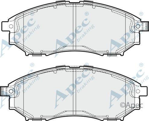 APEC PAD1662 - Kit de plaquettes de frein, frein à disque cwaw.fr