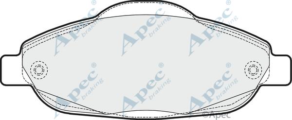 APEC PAD1609 - Kit de plaquettes de frein, frein à disque cwaw.fr