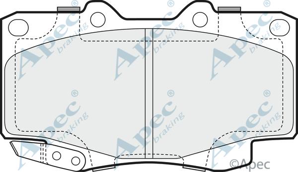 APEC PAD1600 - Kit de plaquettes de frein, frein à disque cwaw.fr