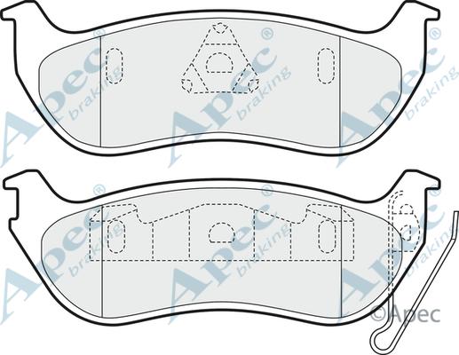 APEC PAD1601 - Kit de plaquettes de frein, frein à disque cwaw.fr