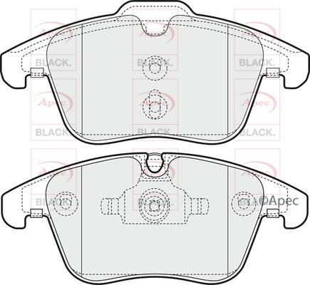 APEC PAD1602B - Kit de plaquettes de frein, frein à disque cwaw.fr