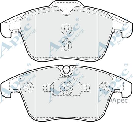 APEC PAD1602 - Kit de plaquettes de frein, frein à disque cwaw.fr