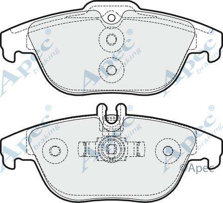 APEC PAD1619 - Kit de plaquettes de frein, frein à disque cwaw.fr