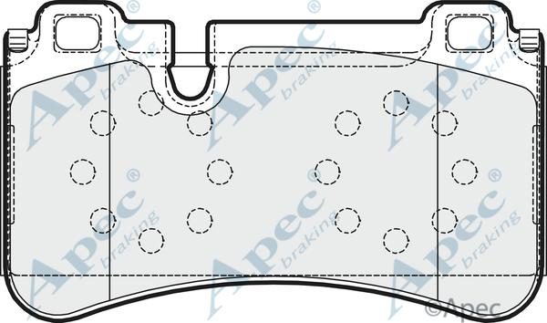 APEC PAD1610 - Kit de plaquettes de frein, frein à disque cwaw.fr