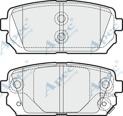 APEC PAD1618 - Kit de plaquettes de frein, frein à disque cwaw.fr