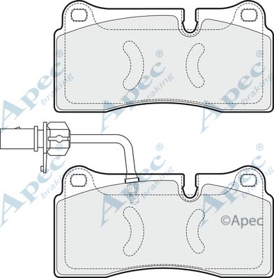 APEC PAD1613 - Kit de plaquettes de frein, frein à disque cwaw.fr