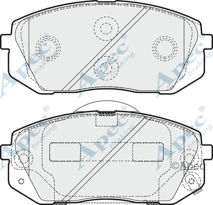 APEC PAD1617 - Kit de plaquettes de frein, frein à disque cwaw.fr