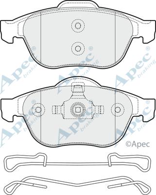 APEC PAD1685 - Kit de plaquettes de frein, frein à disque cwaw.fr