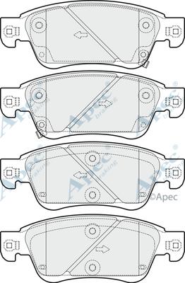 APEC PAD1686 - Kit de plaquettes de frein, frein à disque cwaw.fr