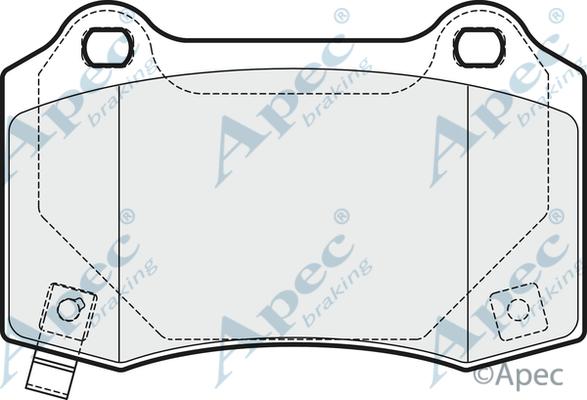 APEC PAD1688 - Kit de plaquettes de frein, frein à disque cwaw.fr