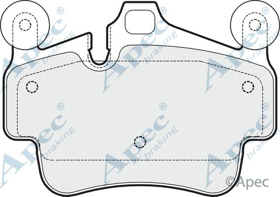 APEC PAD1634 - Kit de plaquettes de frein, frein à disque cwaw.fr