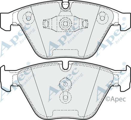 APEC PAD1635 - Kit de plaquettes de frein, frein à disque cwaw.fr