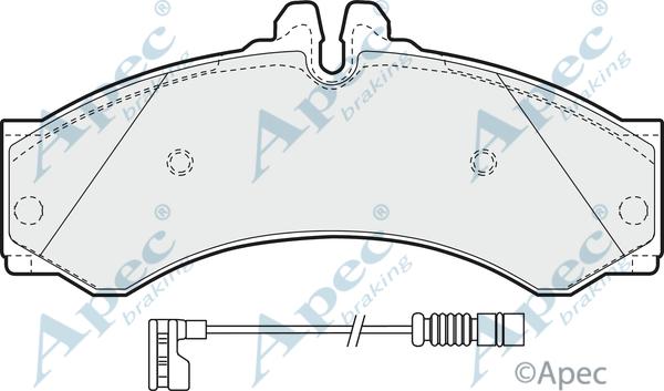 APEC PAD1632 - Kit de plaquettes de frein, frein à disque cwaw.fr