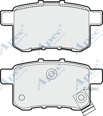 APEC PAD1637 - Kit de plaquettes de frein, frein à disque cwaw.fr