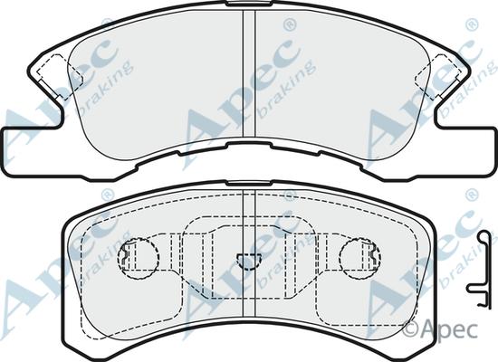 APEC PAD1625 - Kit de plaquettes de frein, frein à disque cwaw.fr