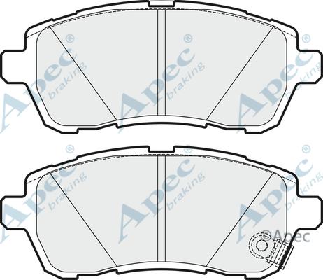 APEC PAD1626 - Kit de plaquettes de frein, frein à disque cwaw.fr