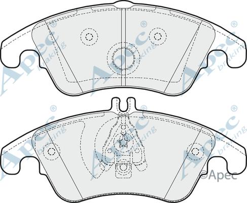 APEC PAD1620B - Kit de plaquettes de frein, frein à disque cwaw.fr