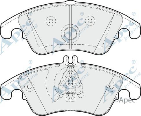 APEC PAD1620 - Kit de plaquettes de frein, frein à disque cwaw.fr