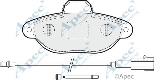 APEC PAD1627 - Kit de plaquettes de frein, frein à disque cwaw.fr