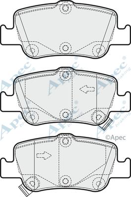 APEC PAD1674 - Kit de plaquettes de frein, frein à disque cwaw.fr