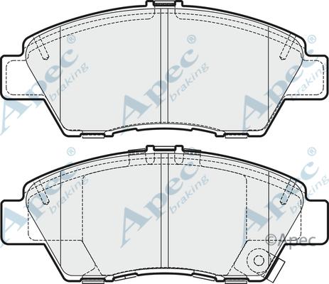 APEC PAD1675 - Kit de plaquettes de frein, frein à disque cwaw.fr