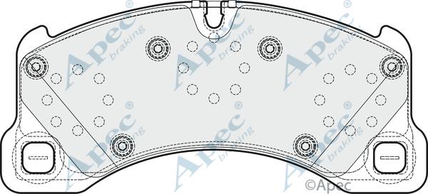 APEC PAD1670 - Kit de plaquettes de frein, frein à disque cwaw.fr