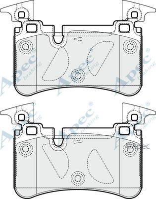 APEC PAD1678 - Kit de plaquettes de frein, frein à disque cwaw.fr