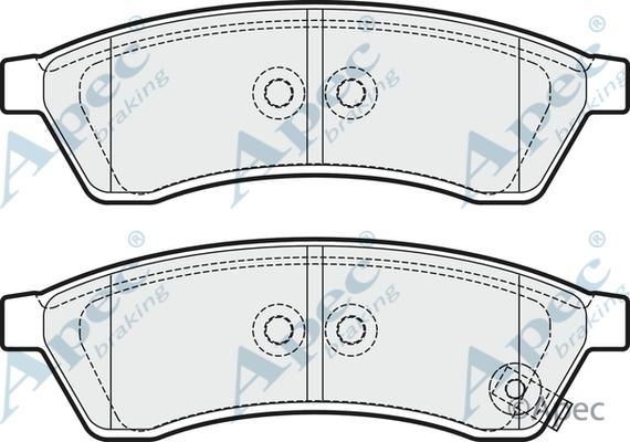 APEC PAD1672 - Kit de plaquettes de frein, frein à disque cwaw.fr