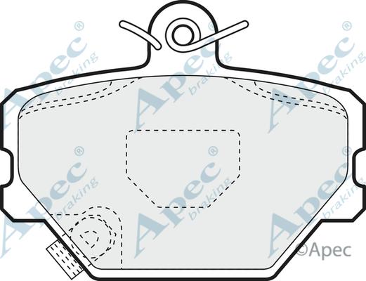 APEC PAD1095 - Kit de plaquettes de frein, frein à disque cwaw.fr