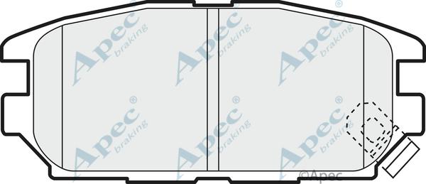 APEC PAD1098 - Kit de plaquettes de frein, frein à disque cwaw.fr