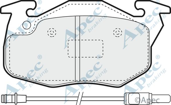 APEC PAD1040 - Kit de plaquettes de frein, frein à disque cwaw.fr