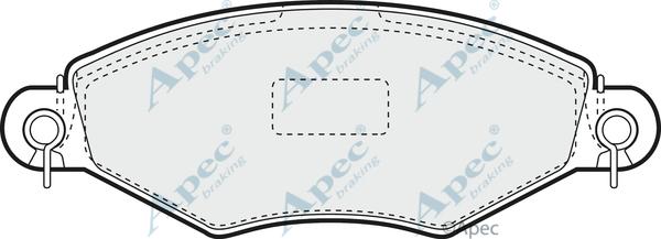 APEC PAD1041 - Kit de plaquettes de frein, frein à disque cwaw.fr