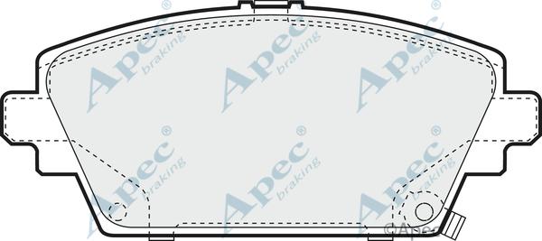 APEC PAD1043 - Kit de plaquettes de frein, frein à disque cwaw.fr