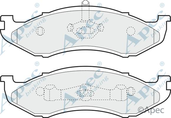 APEC PAD1056 - Kit de plaquettes de frein, frein à disque cwaw.fr