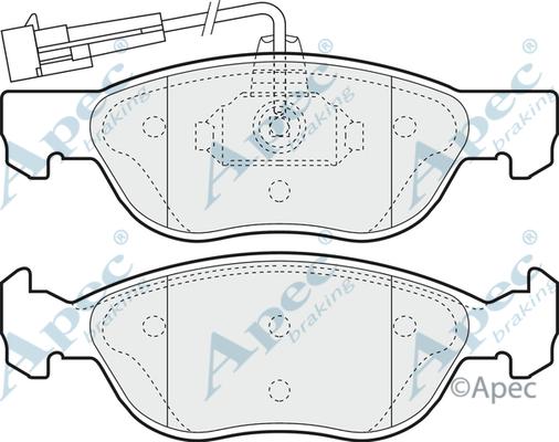 APEC PAD1053 - Kit de plaquettes de frein, frein à disque cwaw.fr