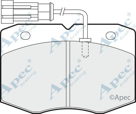 APEC PAD1057 - Kit de plaquettes de frein, frein à disque cwaw.fr