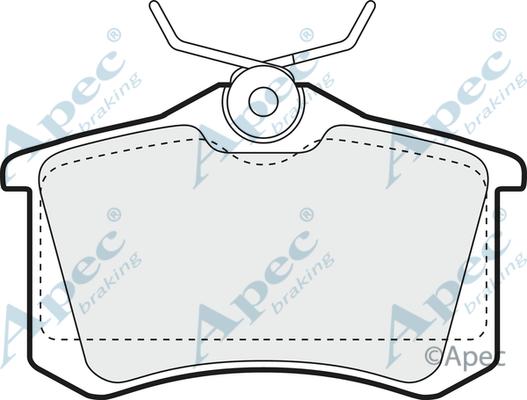 APEC PAD1060 - Kit de plaquettes de frein, frein à disque cwaw.fr