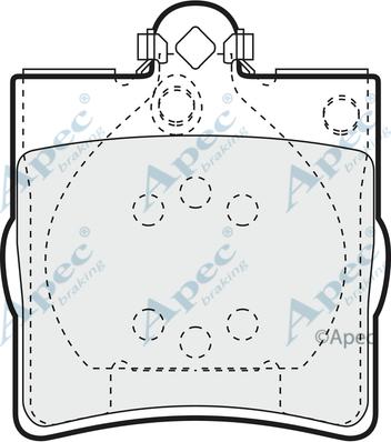 APEC PAD1063 - Kit de plaquettes de frein, frein à disque cwaw.fr