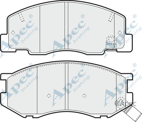 APEC PAD1004 - Kit de plaquettes de frein, frein à disque cwaw.fr