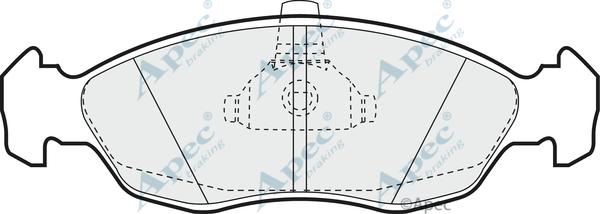 APEC PAD1006 - Kit de plaquettes de frein, frein à disque cwaw.fr