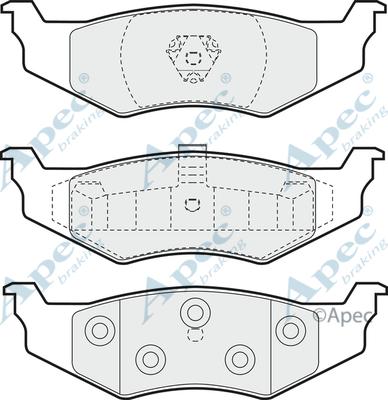 APEC PAD1003 - Kit de plaquettes de frein, frein à disque cwaw.fr