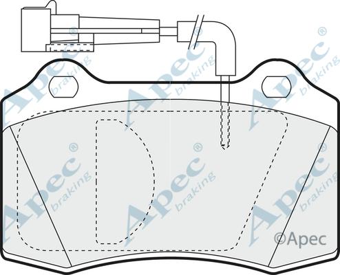 APEC PAD1007 - Kit de plaquettes de frein, frein à disque cwaw.fr