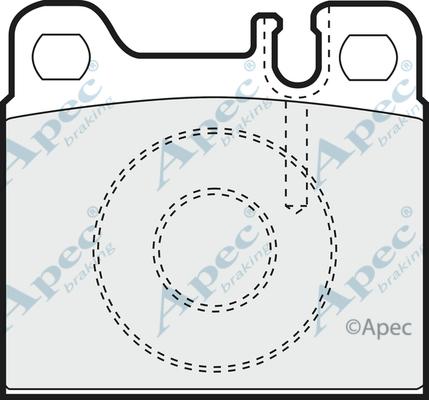 APEC PAD1016 - Kit de plaquettes de frein, frein à disque cwaw.fr