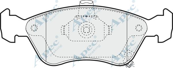 APEC PAD1011 - Kit de plaquettes de frein, frein à disque cwaw.fr