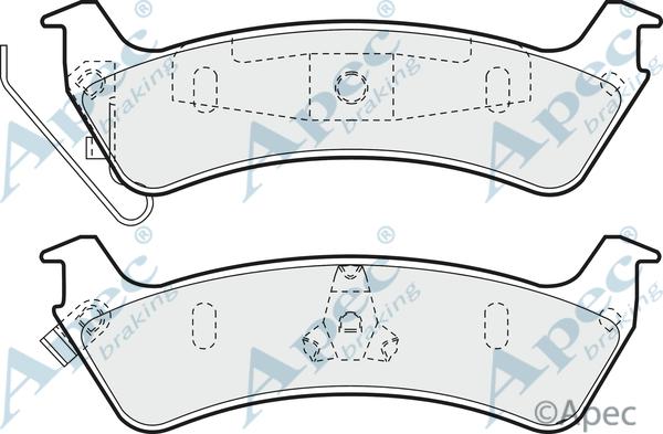 APEC PAD1012 - Kit de plaquettes de frein, frein à disque cwaw.fr